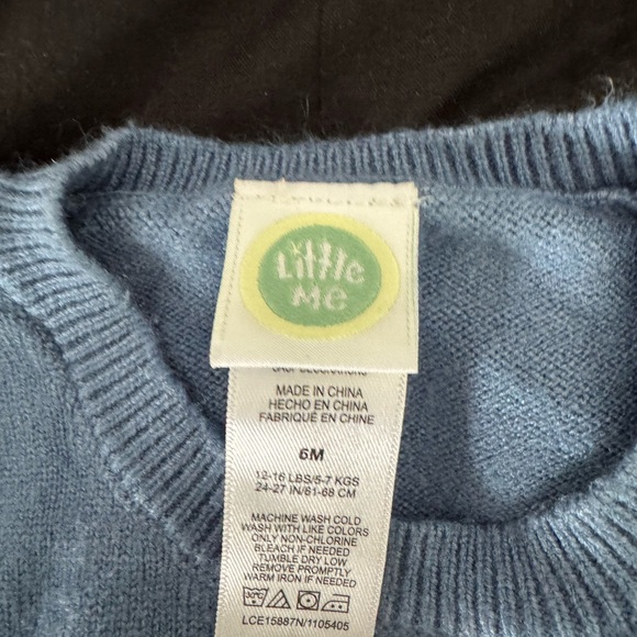 Little Me Blue Knit Sweater and Pants - Picture 5 of 6